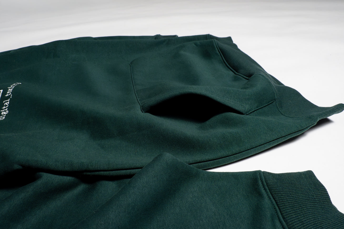 "digital_toxicity" Pine Green Hoodie