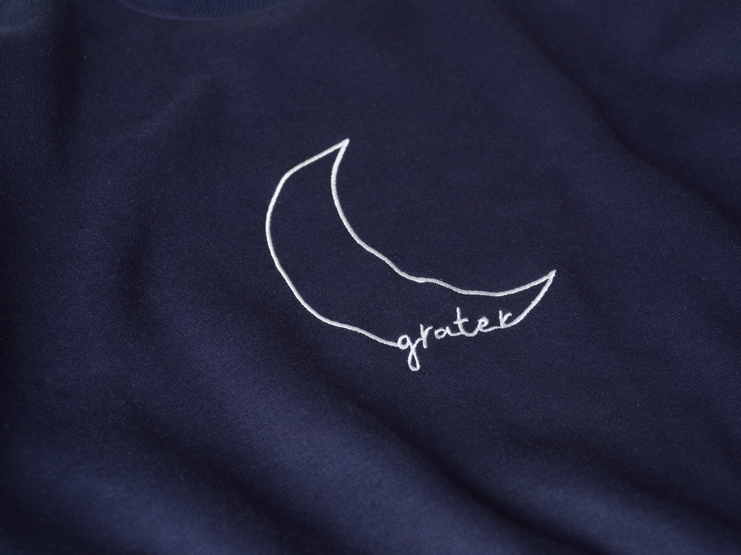 Navy Blue Moon Crew Neck
