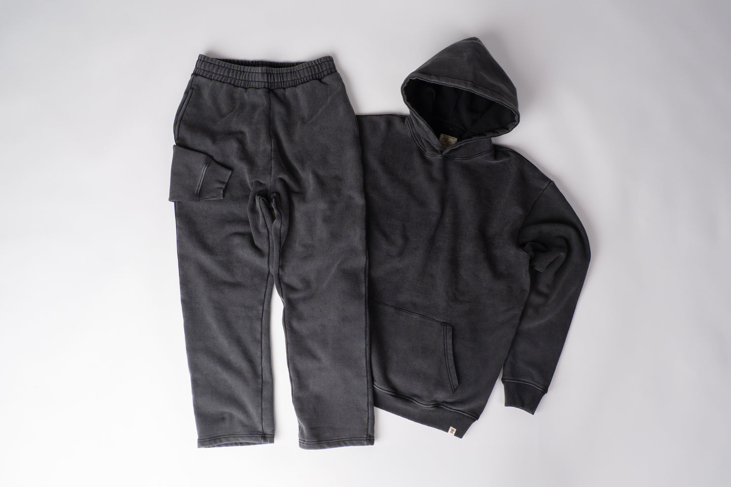 Steel Gray Acid Wash Oversized Hoodie