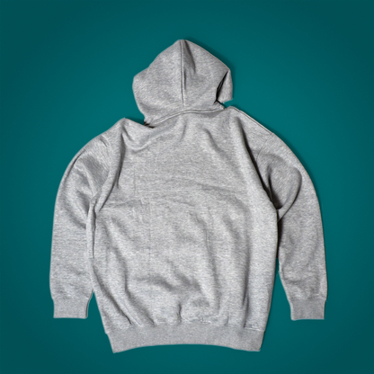 "digital_toxicity" Oversized Heathered Gray Hoodie