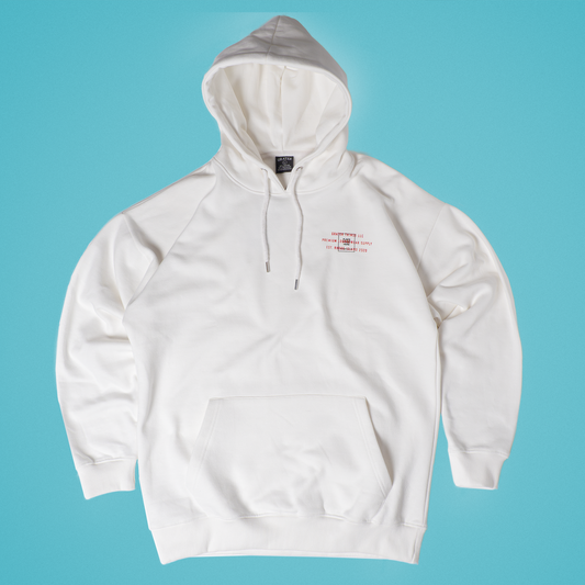 Pure White Stamp Hoodie
