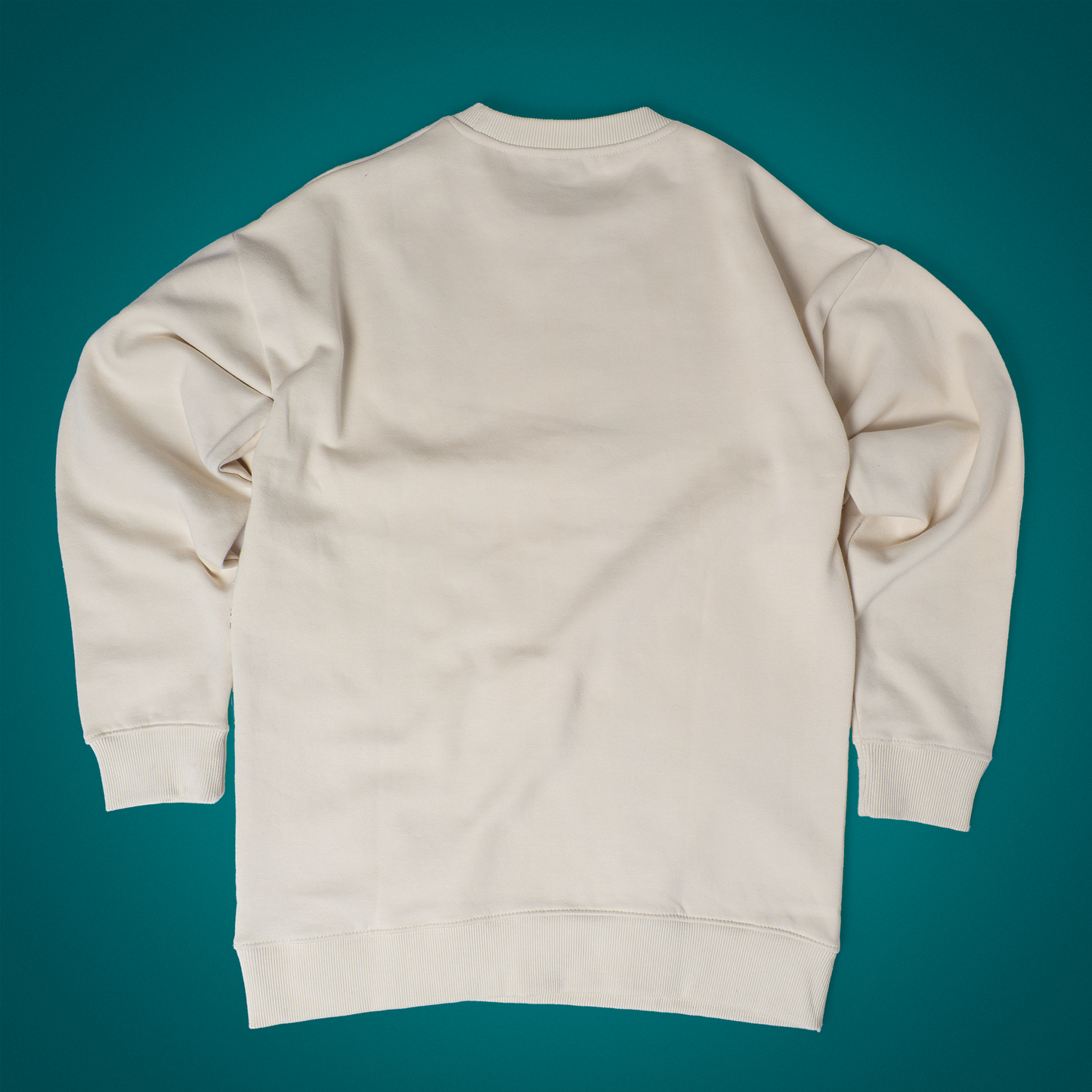 Butter Cream Newsprint Crew Neck Sweatshirt