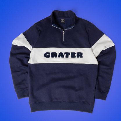 Navy Blue Quarter Zip Pullover