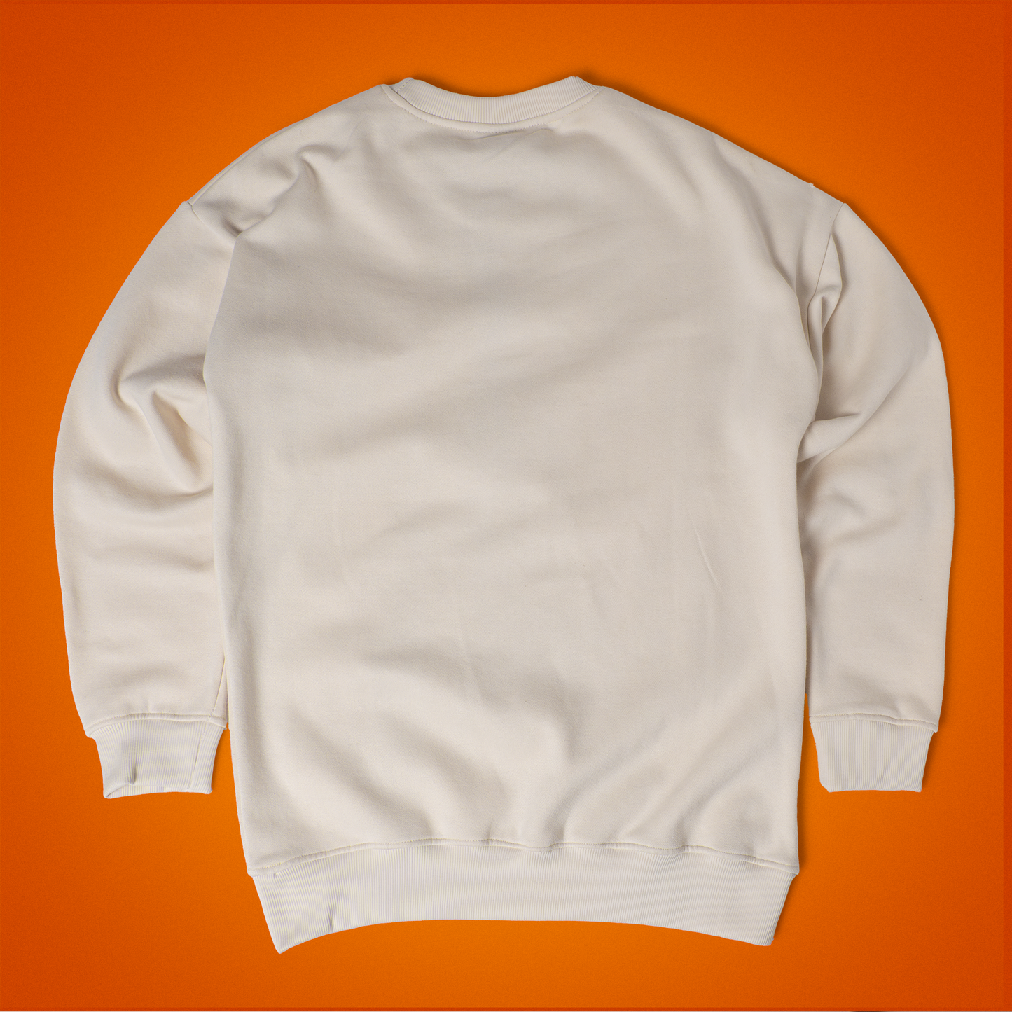 Butter Cream Stamp Crew Neck Sweatshirt