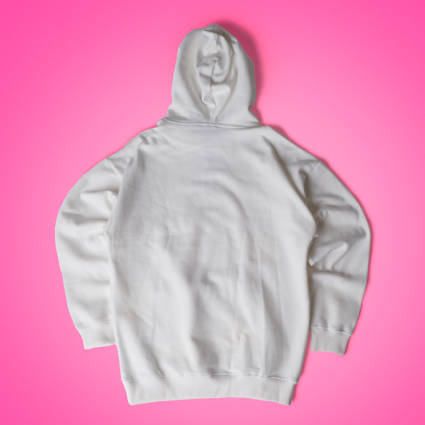 Pure White Retro Logo Hoodie
