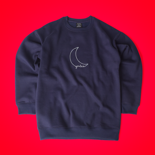 Navy Blue Moon Crew Neck