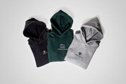 This trio of hoodies blends cozy chaos with cheesy charm  from the sharp Pine Green, to the melt-in-your-heart Heathered Gray, to the edgy Charcoal Acid-Wash  it’s a full platter of comfort, stitched with sass and served with style.