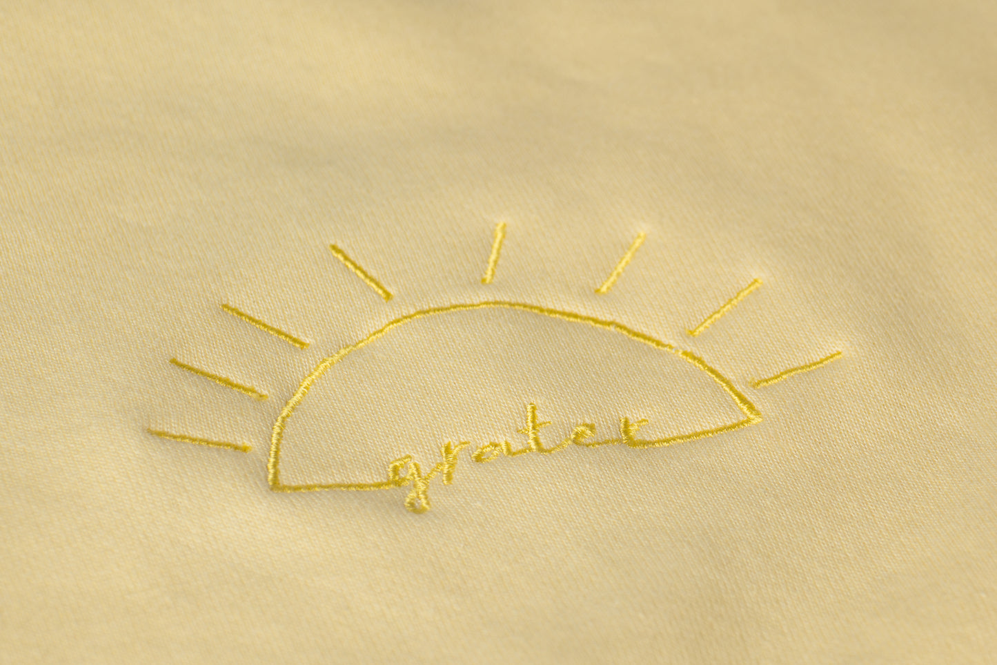Sunshine Yellow Sun Crew Neck