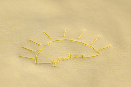 Sunshine Yellow Sun Crew Neck