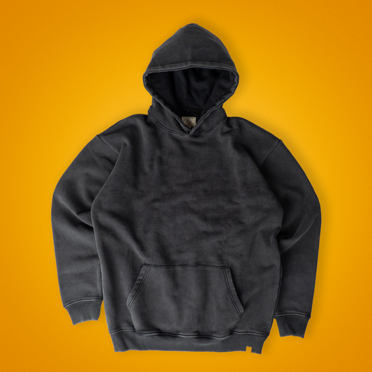 Steel Gray Acid Wash Oversized Hoodie