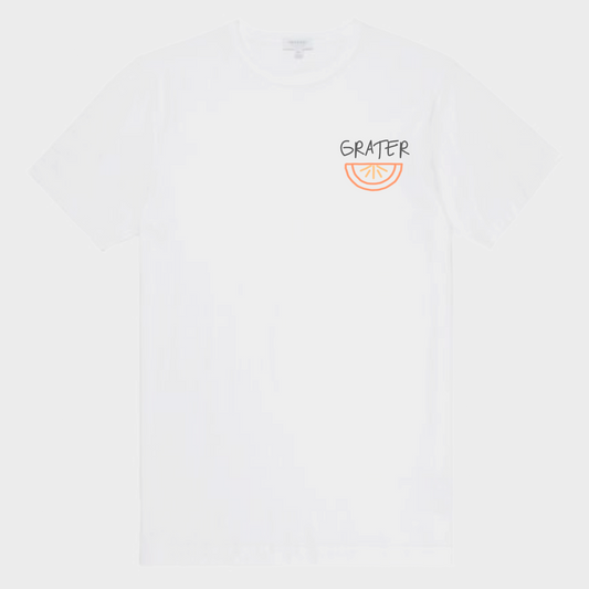 Pure White Orange Slice T-Shirt